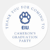 Eastern Illinois Panthers Paw Print & EIU Ronde Sticker (Voorkant)