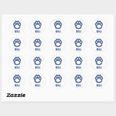 Eastern Illinois Panthers Paw Print & EIU Ronde Sticker (Vel)