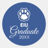 Eastern Illinois Panthers Paw Print & EIU Ronde Sticker (Voorkant)
