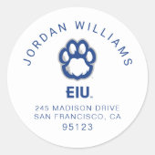 Eastern Illinois Panthers Paw Print & EIU Ronde Sticker (Voorkant)