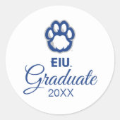 Eastern Illinois Panthers Paw Print & EIU Ronde Sticker (Voorkant)