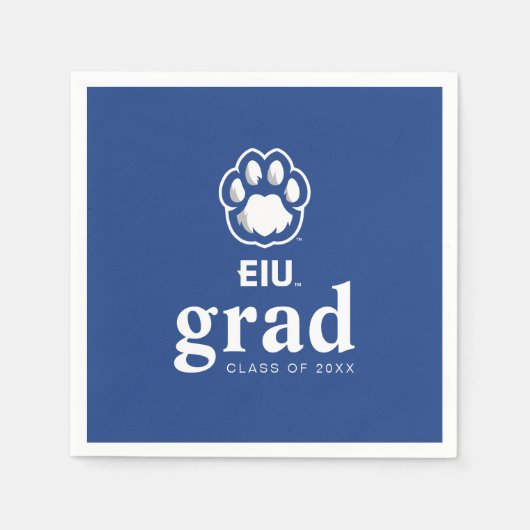 Eastern Illinois Panthers Paw Print & EIU Servet (Voorkant)