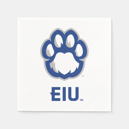 Eastern Illinois Panthers Paw Print & EIU Servet (Voorkant)