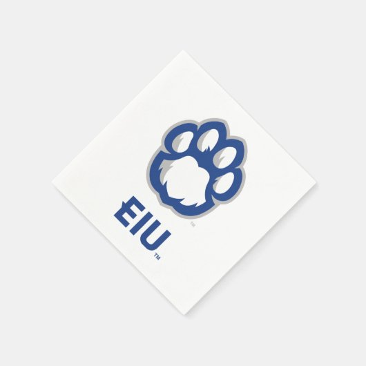 Eastern Illinois Panthers Paw Print & EIU Servet (Hoek)