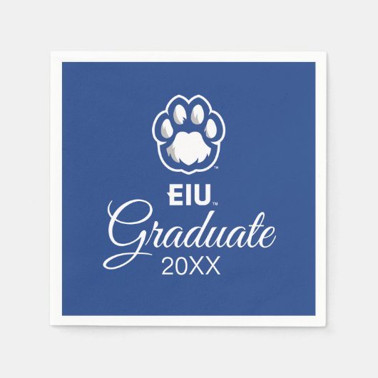 Eastern Illinois Panthers Paw Print & EIU Servet (Voorkant)