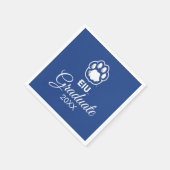 Eastern Illinois Panthers Paw Print & EIU Servet (Hoek)