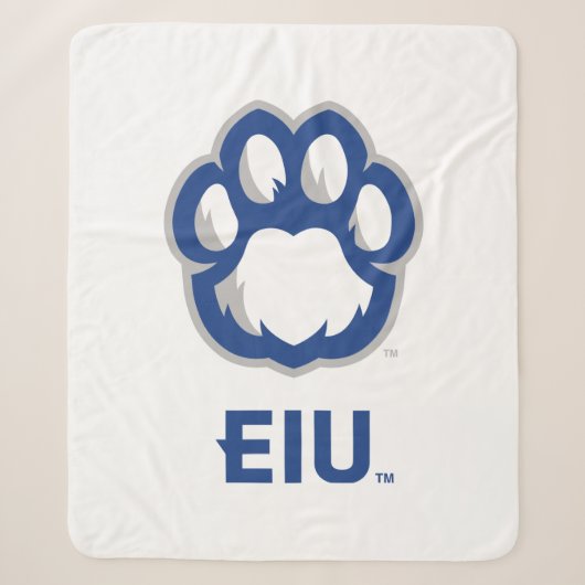 Eastern Illinois Panthers Paw Print & EIU Sherpa Deken (Voorkant)