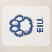 Eastern Illinois Panthers Paw Print & EIU Sherpa Deken (Voorkant (horizontaal))