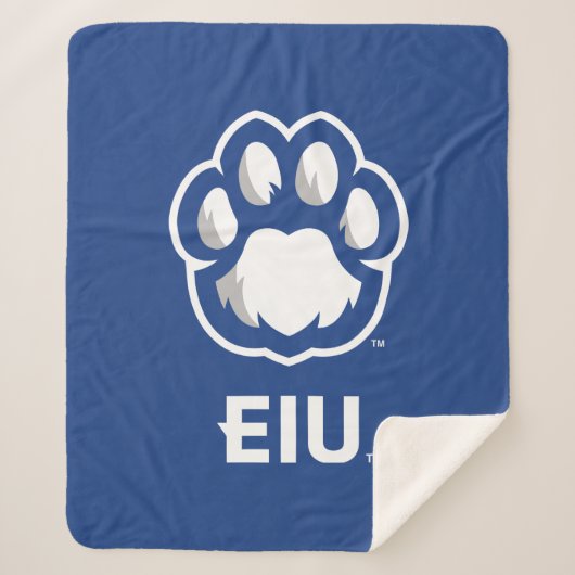 Eastern Illinois Panthers Paw Print & EIU Sherpa Deken (Voorkant)