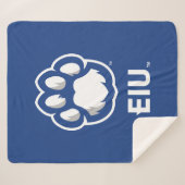 Eastern Illinois Panthers Paw Print & EIU Sherpa Deken (Voorkant (horizontaal))