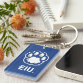 Eastern Illinois Panthers Paw Print & EIU Sleutelhanger (Voorkant Rechts)