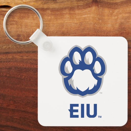 Eastern Illinois Panthers Paw Print & EIU Sleutelhanger (Voorkant)