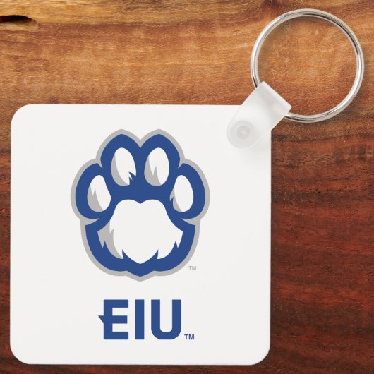 Eastern Illinois Panthers Paw Print & EIU Sleutelhanger (Achterkant)