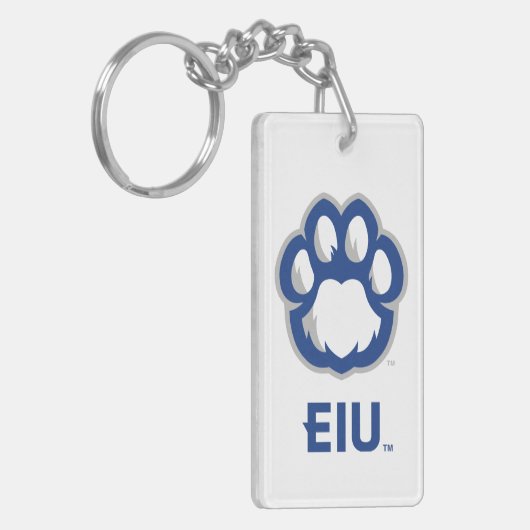 Eastern Illinois Panthers Paw Print & EIU Sleutelhanger (Voorkant Links)