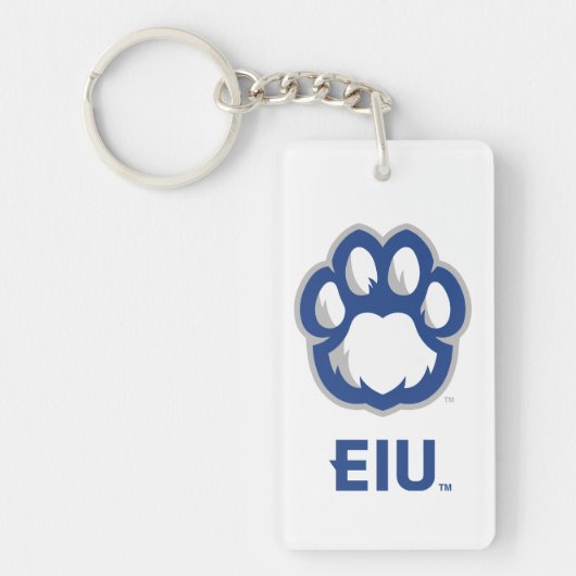 Eastern Illinois Panthers Paw Print & EIU Sleutelhanger (Voorkant)