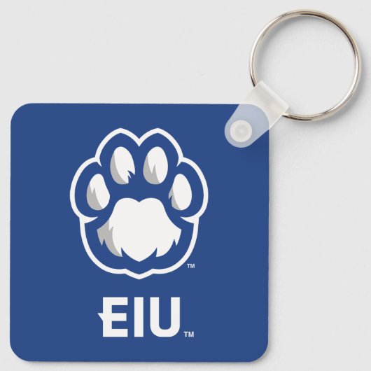 Eastern Illinois Panthers Paw Print & EIU Sleutelhanger (Achterkant)