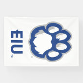 Eastern Illinois Panthers Paw Print & EIU Spandoek (Horizontaal)