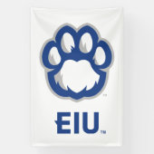 Eastern Illinois Panthers Paw Print & EIU Spandoek (Verticaal)