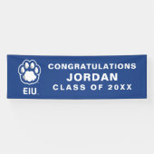 Eastern Illinois Panthers Paw Print & EIU Spandoek (Horizontaal)