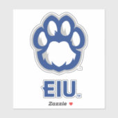 Eastern Illinois Panthers Paw Print & EIU Sticker (Vel)
