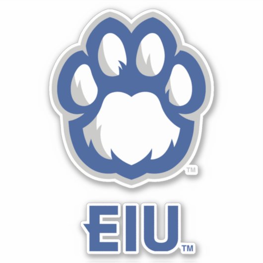 Eastern Illinois Panthers Paw Print & EIU Sticker (Voorkant)