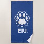 Eastern Illinois Panthers Paw Print & EIU Strandlaken (Voorkant)