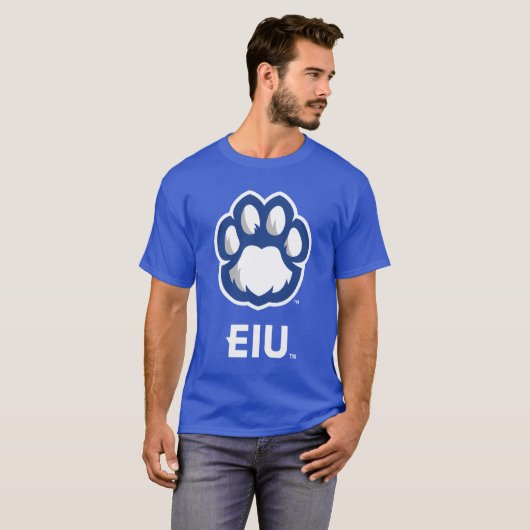 Eastern Illinois Panthers Paw Print & EIU T-shirt (Voorkant volledig)