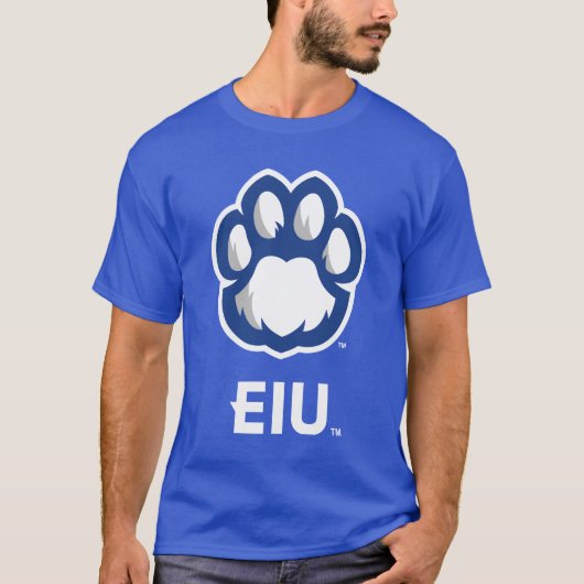 Eastern Illinois Panthers Paw Print & EIU T-shirt (Voorkant)