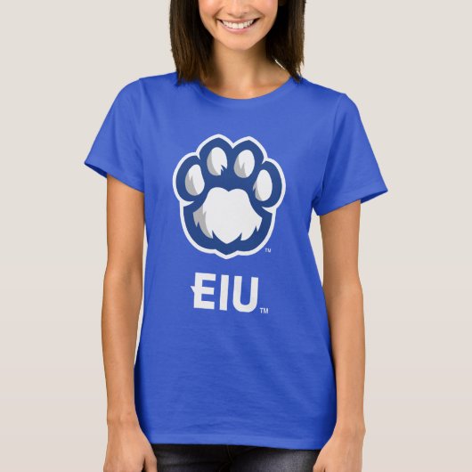 Eastern Illinois Panthers Paw Print & EIU T-shirt (Voorkant)