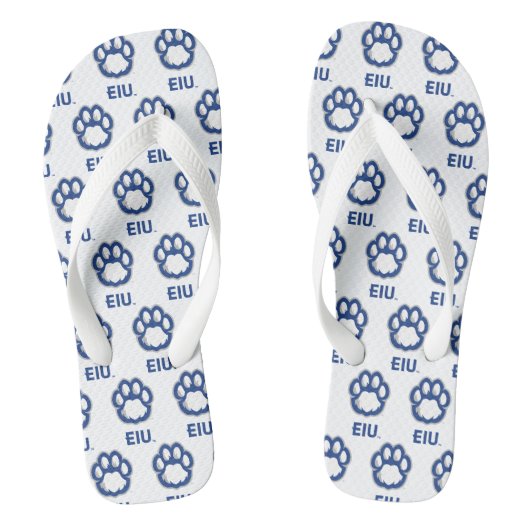 Eastern Illinois Panthers Paw Print & EIU Teenslippers (Voetbed)