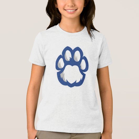 Eastern Illinois Panthers Paw Print & EIU Tri-Blend Shirt (Voorkant)