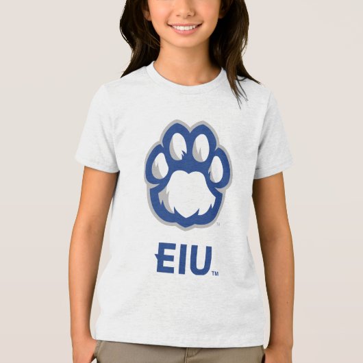 Eastern Illinois Panthers Paw Print & EIU Tri-Blend Shirt (Voorkant)