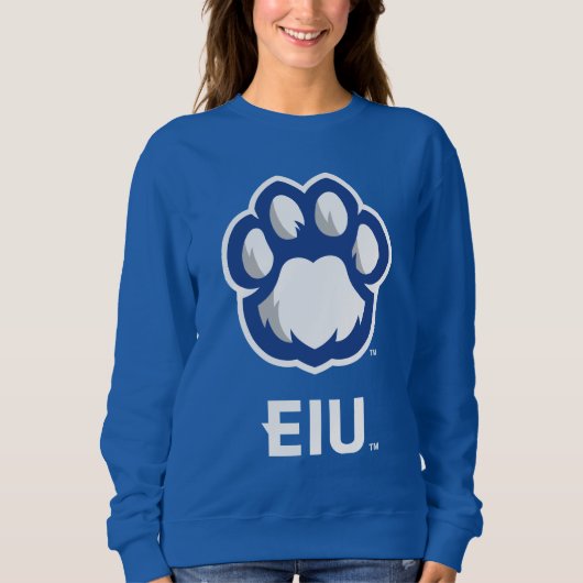 Eastern Illinois Panthers Paw Print & EIU Trui (Voorkant)