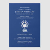 Eastern Illinois Panthers Paw Print & EIU Vellum Uitnodigingen (Voorkant)