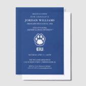 Eastern Illinois Panthers Paw Print & EIU Vellum Uitnodigingen (Offset)