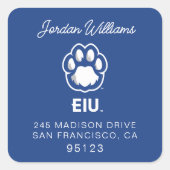 Eastern Illinois Panthers Paw Print & EIU Vierkante Sticker (Voorkant)