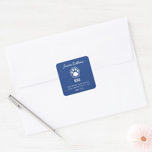 Eastern Illinois Panthers Paw Print & EIU Vierkante Sticker