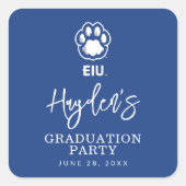 Eastern Illinois Panthers Paw Print & EIU Vierkante Sticker (Voorkant)