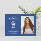 Eastern Illinois Panthers Pootafdruk & EIU Aankondiging (Staand voorkant)