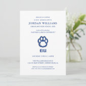 Eastern Illinois Panthers Pootafdruk & EIU Aankondiging (Staand voorkant)