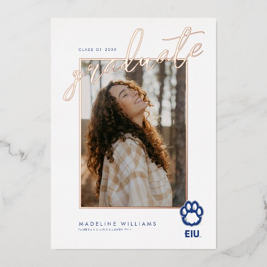 Eastern Illinois Panthers Pootafdruk & EIU Folie Uitnodiging (Voorkant)