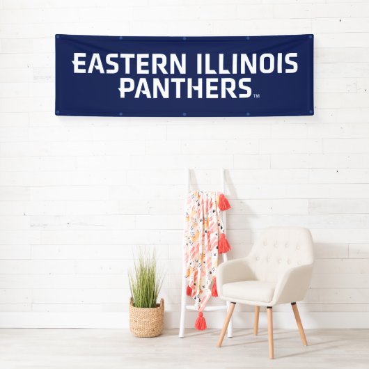 Eastern Illinois Panthers Tekst Logo Spandoek (Insitu)