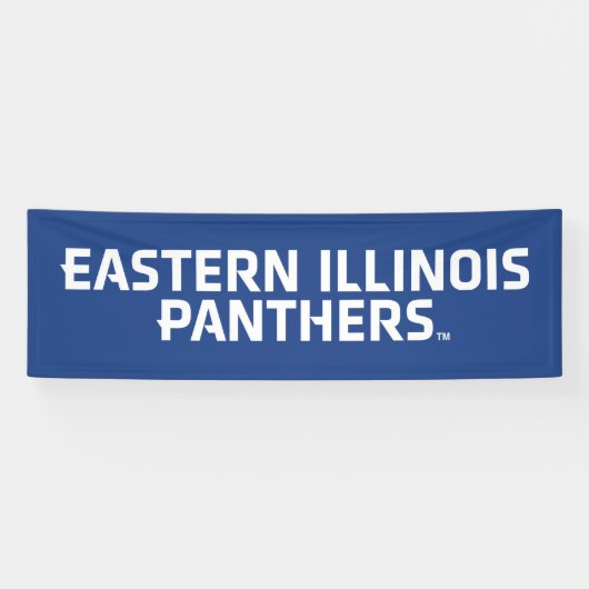 Eastern Illinois Panthers Tekst Logo Spandoek (Horizontaal)