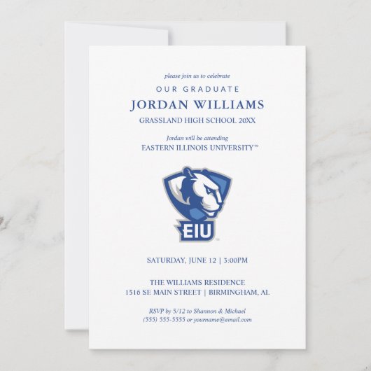 Eastern Illinois University Panthers Logo Aankondiging (Voorkant)
