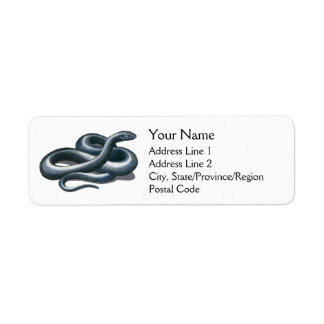 Eastern Indigo Snake Adresetiketten Etiket