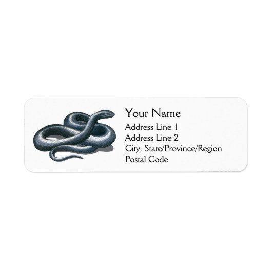 Eastern Indigo Snake Adresetiketten Etiket (Voorkant)
