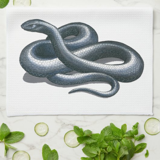 Eastern Indigo Snake Kitchen Towel Theedoek (Gevouwen)