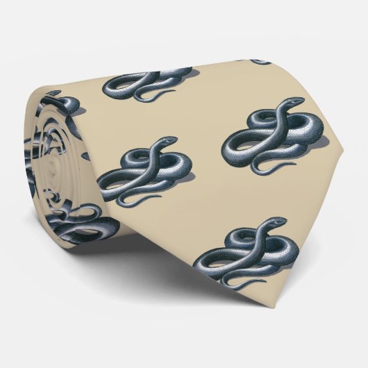 Eastern Indigo Snake Necktie Stropdas (Opgerold)