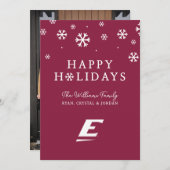 Eastern Kentucky University E Feestdagenkaart (Voorkant / Achterkant)