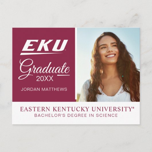 Eastern Kentucky University | EKU Aankondigingskaart (Voorkant)